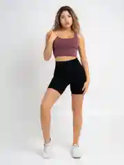Фиолетовый топ спортивный в рубчик, топ женский базовый, кроп-топ 2520723