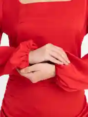 Красный женское облегающее платье