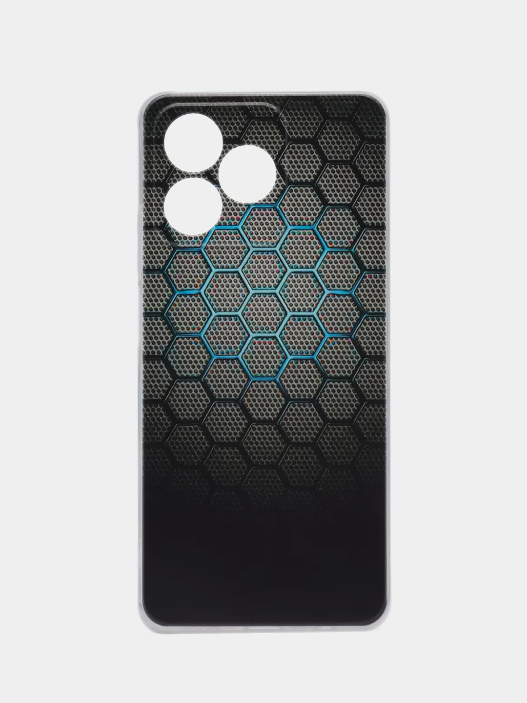Темно-синий силиконовый чехол на Realme C53/C51 (Реалми С53/С51), прозрачный, с рисунком, защита камеры