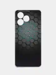 Темно-синий силиконовый чехол на Realme C53/C51 (Реалми С53/С51), прозрачный, с рисунком, защита камеры