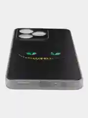 Черный силиконовый чехол на Realme C53/C51 (Реалми С53/С51), прозрачный, с рисунком, защита камеры