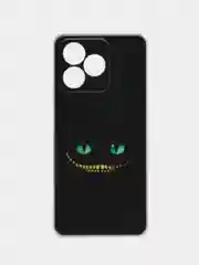 Черный силиконовый чехол на Realme C53/C51 (Реалми С53/С51), прозрачный, с рисунком, защита камеры