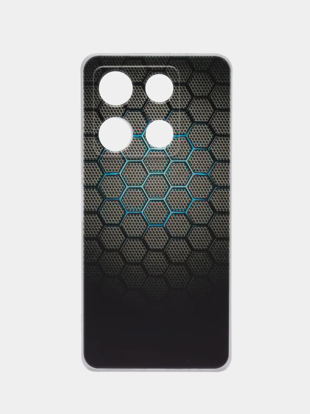Темно-синий чехол для Infinix Note 30 Pro (Инфиникс Нот 30 Про), прозрачный, с рисунком, защита камеры