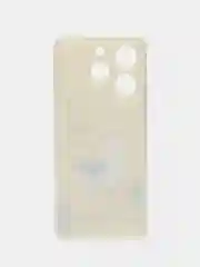 Горчичный чехол на Tecno Spark 10 Pro (Текно Спарк 10 Про), прозрачный, с рисунком, защита камеры