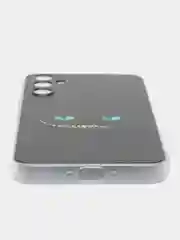 Черный чехол на Samsung Galaxy A34 5G (Самсунг A34), прозрачный, с рисунком, защита камеры