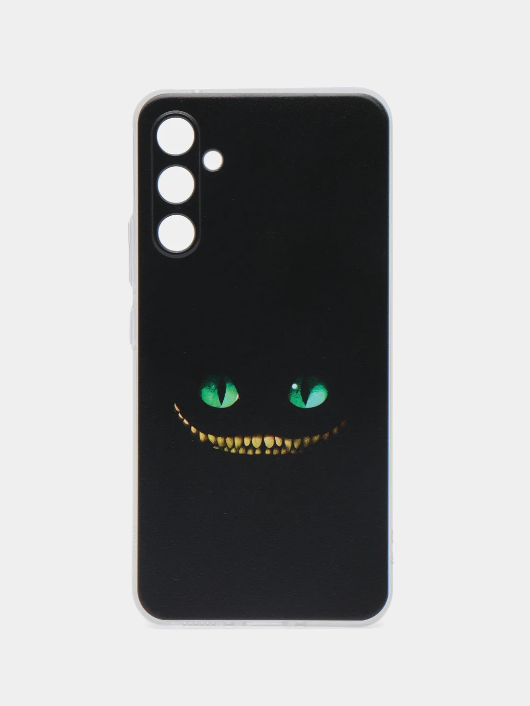 Черный чехол на Samsung Galaxy A34 5G (Самсунг A34), прозрачный, с рисунком, защита камеры