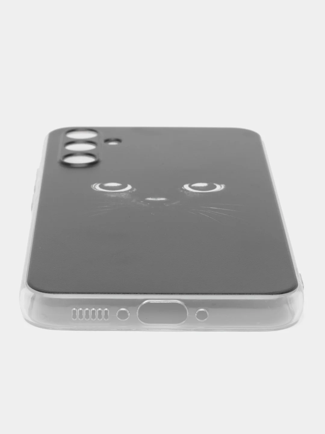 Шоколадный чехол на Samsung Galaxy A34 5G (Самсунг A34), прозрачный, с рисунком, защита камеры