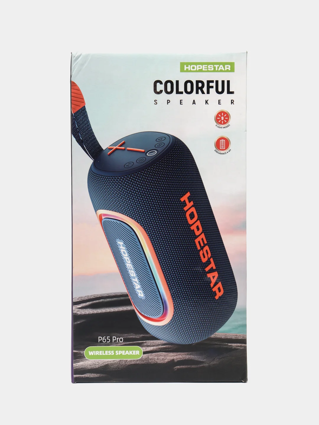 Синий портативная Bluetooth колонка HOPESTAR P65Pro - 50W с RGB подсветкой, TWS,  Premium