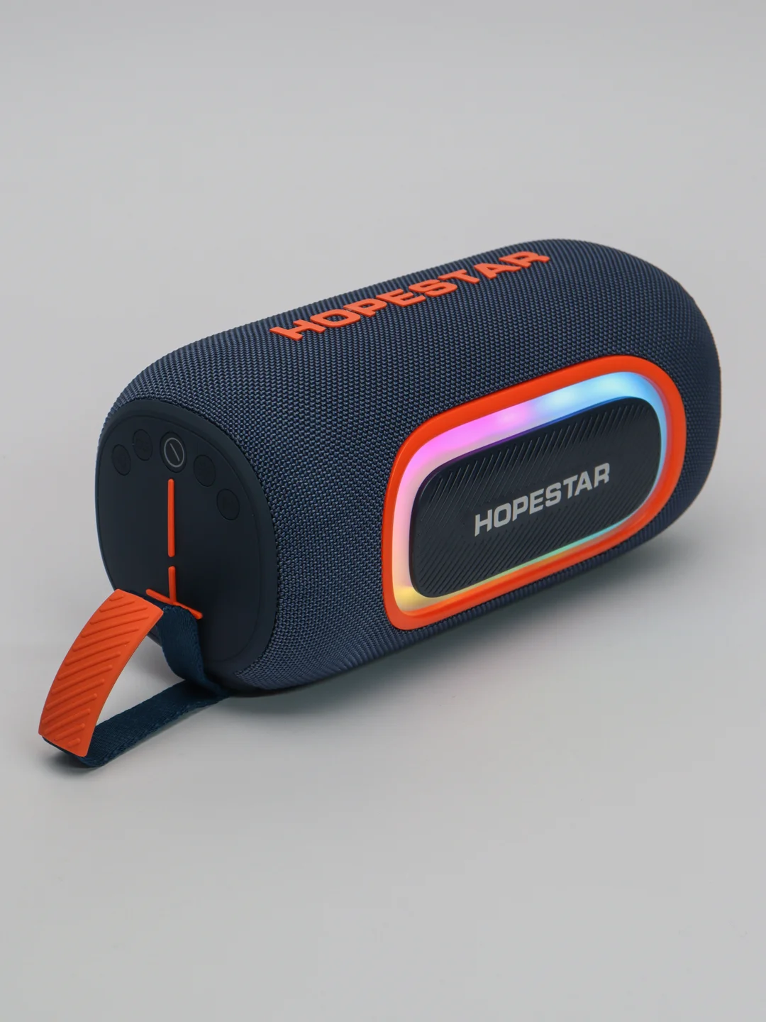 Синий портативная Bluetooth колонка HOPESTAR P65Pro - 50W с RGB подсветкой, TWS,  Premium