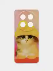 Желтый чехол на Huawei Nova 12i / Хуавей Нова 12i прозрачный, с рисунком, защита камеры