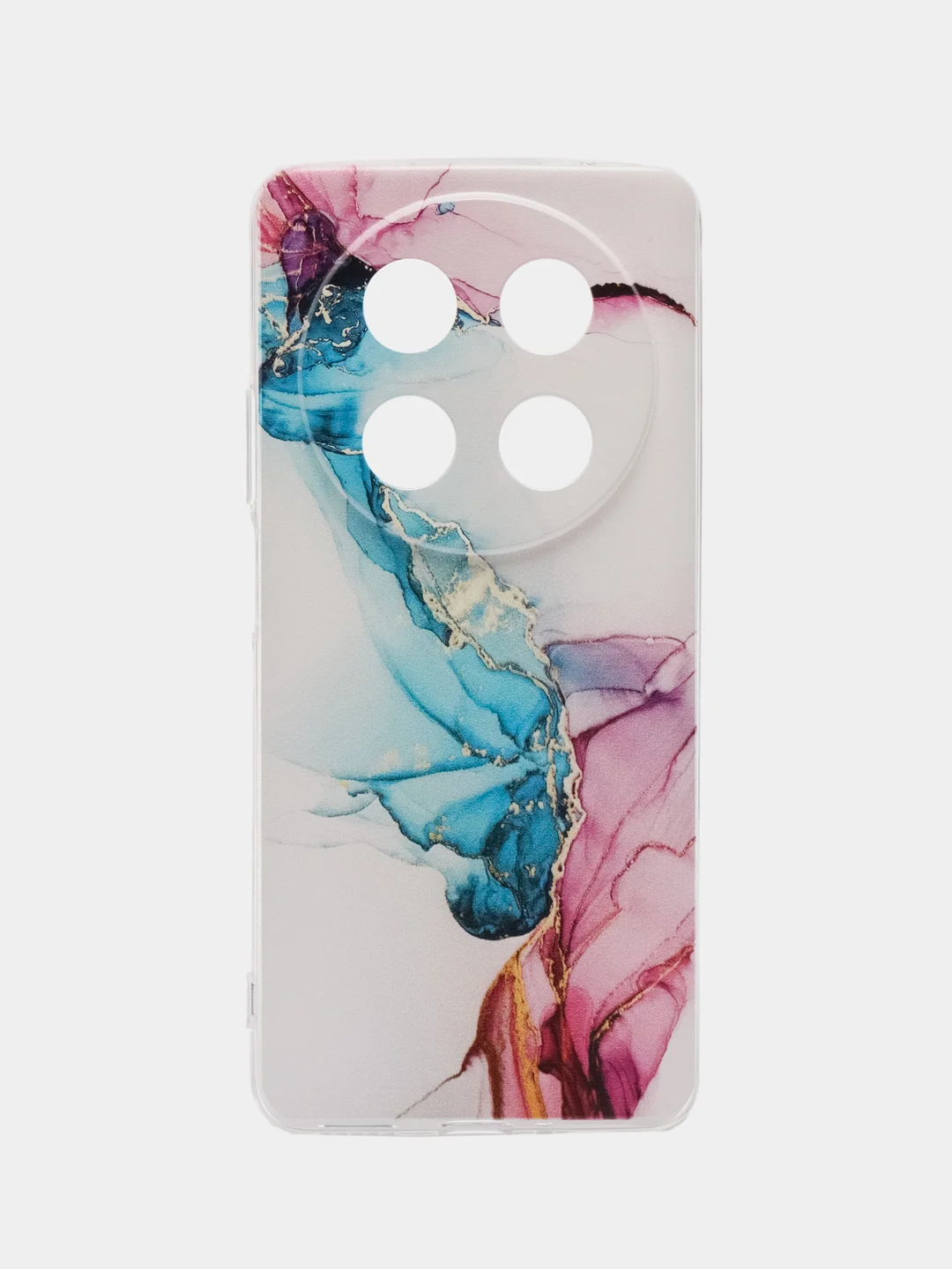 Ледяной чехол на Huawei Nova 12i / Хуавей Нова 12i прозрачный, с рисунком, защита камеры