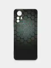 Темно-синий чехол прозрачный на Xiaomi Redmi Note 12S (Сяоми Редми Нот 12S), с рисунком, защита камеры