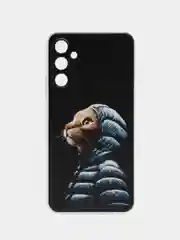 Фуксия чехол на Samsung Galaxy A34 5G (Самсунг A34), прозрачный, с рисунком, защита камеры