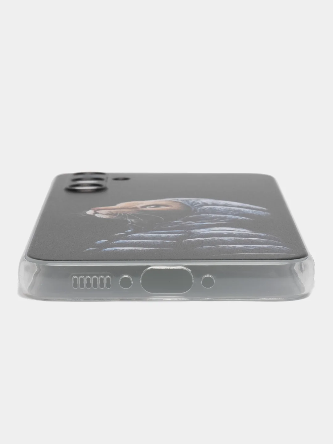 Фуксия чехол на Samsung Galaxy A34 5G (Самсунг A34), прозрачный, с рисунком, защита камеры