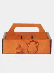 Оранжевый салфетница деревянная