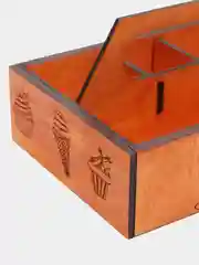 Оранжевый салфетница деревянная
