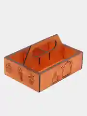 Оранжевый салфетница деревянная