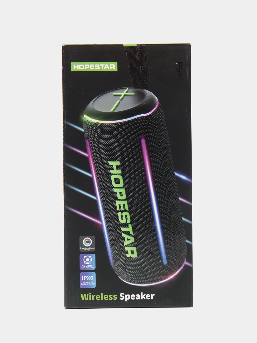 Черный портативная Bluetooth колонка HOPESTAR P58 - 40W с RGB подсветкой,TWS, Premium
