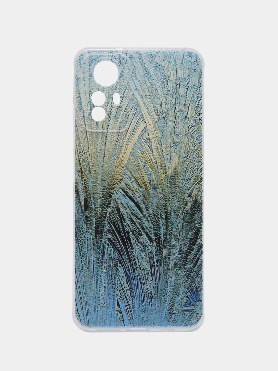 Небесно-голубой чехол прозрачный на Xiaomi Redmi Note 12S (Сяоми Редми Нот 12S), с рисунком, защита камеры