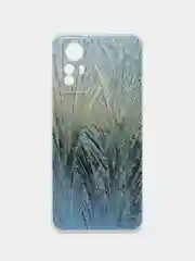Небесно-голубой чехол прозрачный на Xiaomi Redmi Note 12S (Сяоми Редми Нот 12S), с рисунком, защита камеры