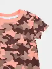 Коралловый футболка детская новогодняя Снежинки