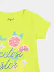 Голубой комплект детский трикотажный для девочки, футболка и бриджи Lovella