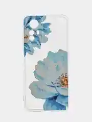 Лазурный чехол прозрачный на Xiaomi Redmi Note 12S (Сяоми Редми Нот 12S), с рисунком, защита камеры