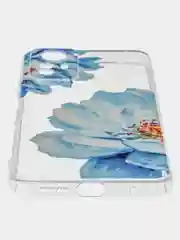 Лазурный чехол прозрачный на Xiaomi Redmi Note 12S (Сяоми Редми Нот 12S), с рисунком, защита камеры