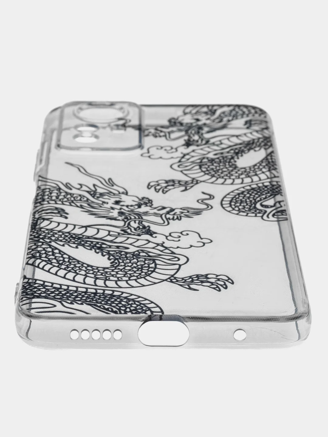 Пудровый чехол прозрачный на Xiaomi Redmi Note 12S (Сяоми Редми Нот 12S), с рисунком, защита камеры