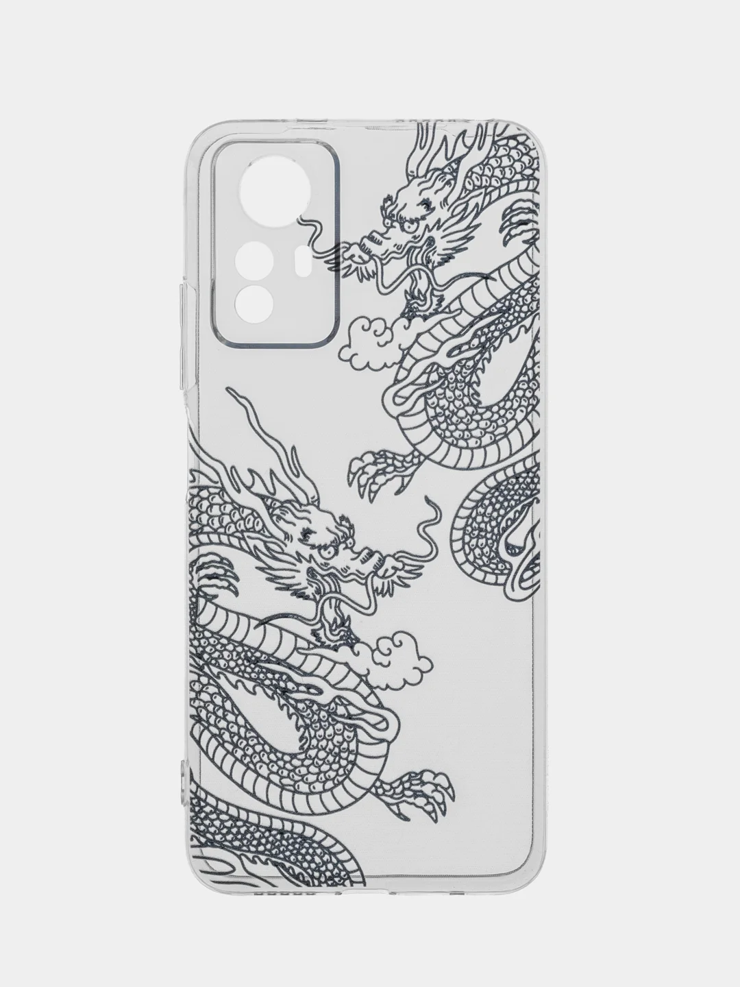 Пудровый чехол прозрачный на Xiaomi Redmi Note 12S (Сяоми Редми Нот 12S), с рисунком, защита камеры