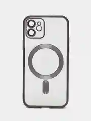 Черный противоударный чехол на iPhone 12 со встроенным магнитным креплением MagSafe