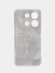 Серый металлик чехол для Infinix Note 30i (Инфиникс Нот 30и), прозрачный, с рисунком, защита камеры