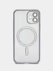 Фиолетовый противоударный чехол на iPhone 12 со встроенным магнитным креплением MagSafe