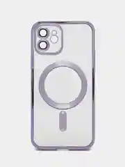 Фиолетовый противоударный чехол на iPhone 12 со встроенным магнитным креплением MagSafe