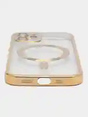 Золотой противоударный чехол на iPhone 12 со встроенным магнитным креплением MagSafe