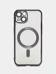 Черный противоударный чехол на iPhone 13 со встроенным магнитным креплением MagSafe