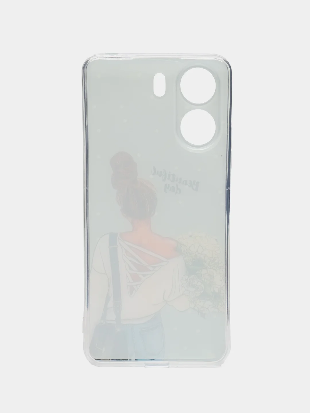 Тёмно-серый силиконовый чехол на Xiaomi Redmi 13C/Poco C65 (Сяоми Редми 13C/Поко С65), с рисунком