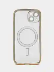 Золотой противоударный чехол на iPhone 13 со встроенным магнитным креплением MagSafe