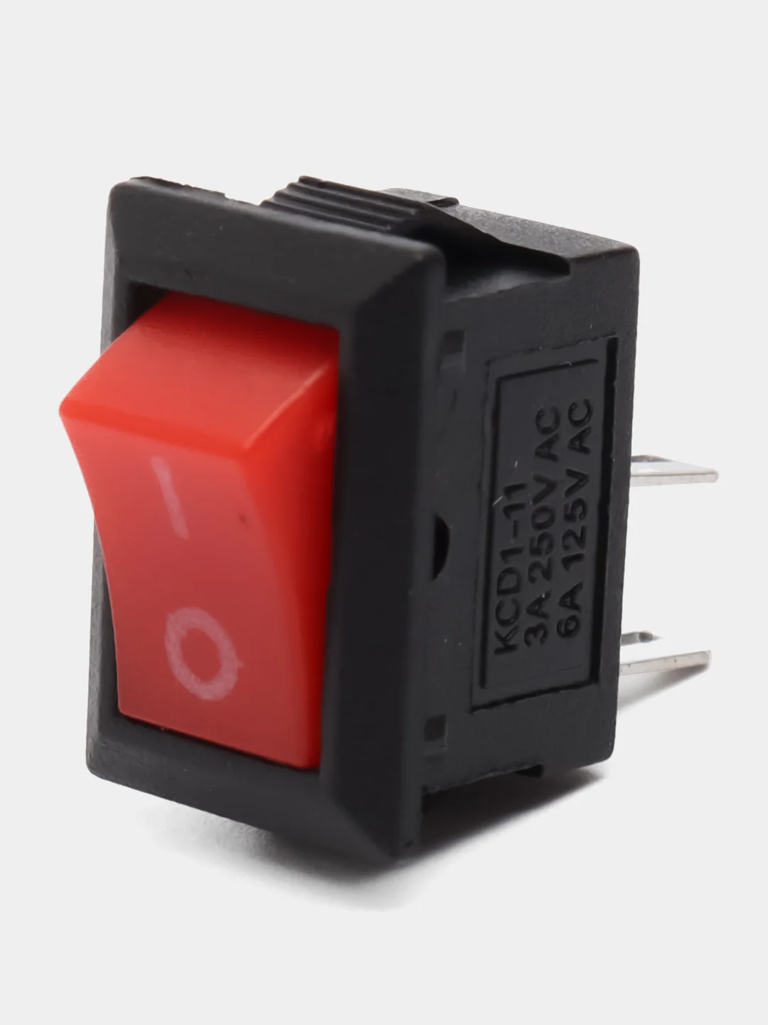 Красный клавишный переключатель 10х15 мм 2pin 3A 250v