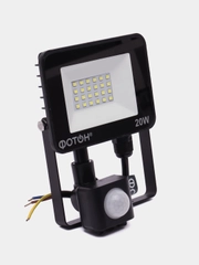 Прожектор светодиодный, сетевой FL-20W6K65-PIR, 20W, с датчиком движения, ФОТОН
