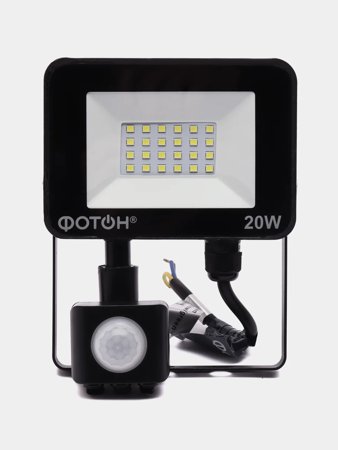 Прожектор светодиодный, сетевой FL-20W6K65-PIR, 20W, с датчиком движения, ФОТОН