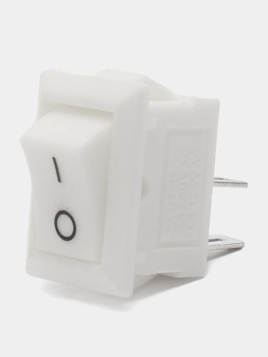 Белый клавишный переключатель 10х15 мм 2pin 3A 250v