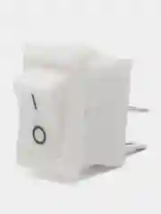Белый клавишный переключатель 10х15 мм 2pin 3A 250v
