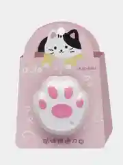 Белый канцелярский нож мини "Лапка"