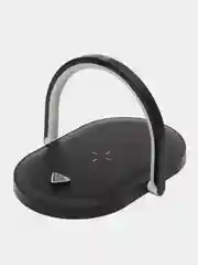 Черный ночник с беспроводной зарядкой для смартфона, LED-ночник с беспроводной зарядкой