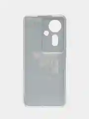 Тёмно-коричневый силиконовый чехол на Oppo Reno 11F / Оппо Рено 11F прозрачный, с рисунком, защита камеры