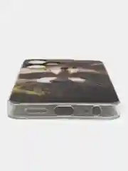 Коричневый чехол на Tecno Pova Neo 3 (Текно Пова Нео 3), прозрачный, с рисунком, защита камеры