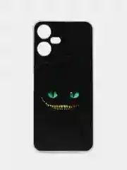 Черный чехол на Tecno Pova Neo 3 (Текно Пова Нео 3), прозрачный, с рисунком, защита камеры