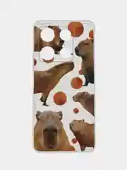 Терракотовый чехол для Infinix Note 30 Pro (Инфиникс Нот 30 Про), прозрачный, с рисунком, защита камеры