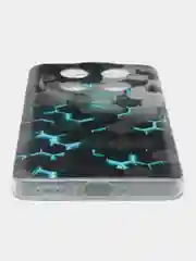 Бирюзовый чехол на Huawei Nova 12i / Хуавей Нова 12i прозрачный, с рисунком, защита камеры